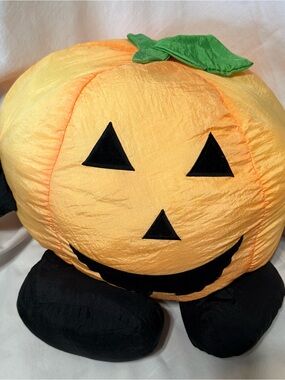 Vintage Playful Plush Stuffed Pumpkin